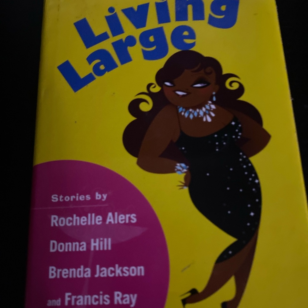 Living Large Book Cover — Yellow with Black Illustration